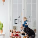 happy family in their home
