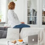 woman in her living room